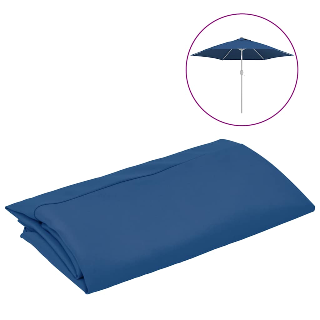 udskiftningsdug til parasol 300 cm azurblå