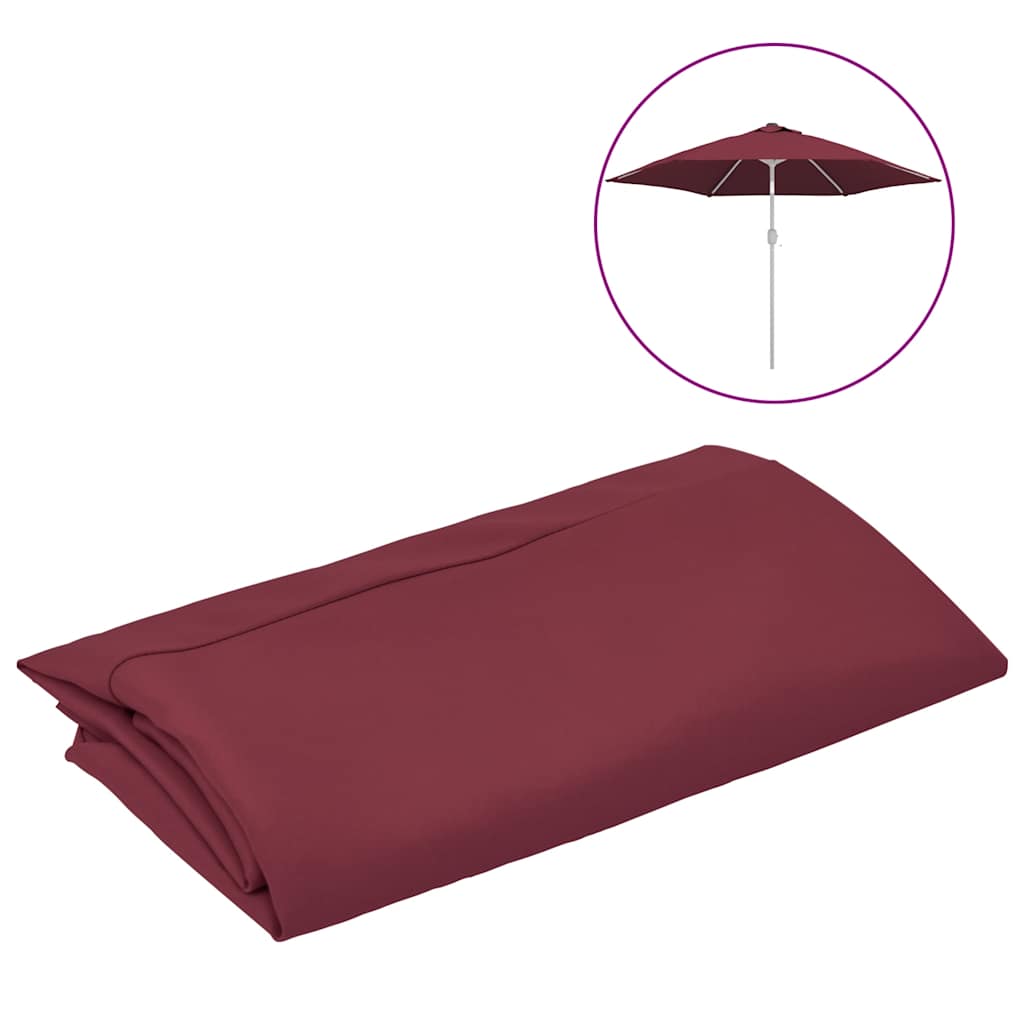 udskiftningsdug til parasol 300 cm bordeauxfarvet