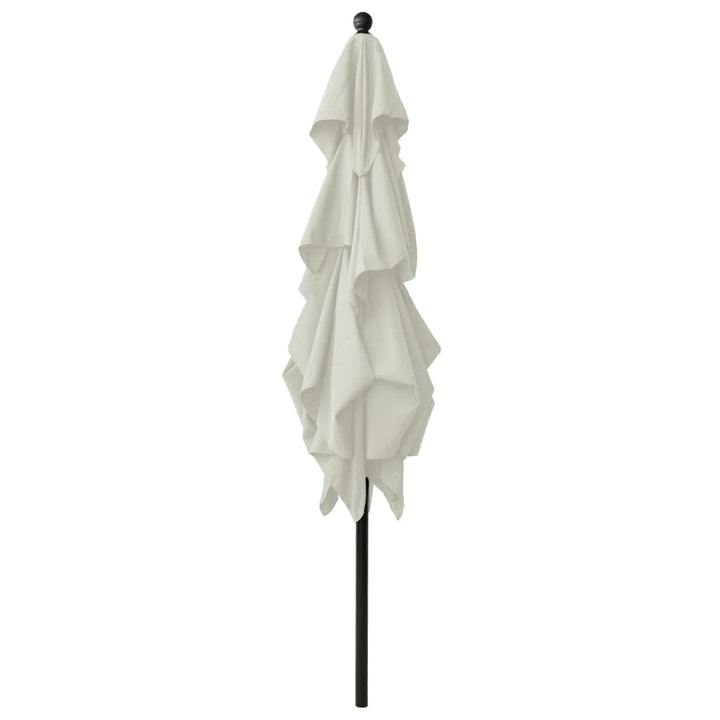 parasol 2,5x2,5 m aluminiumsstang 3 niveauer sandfarvet