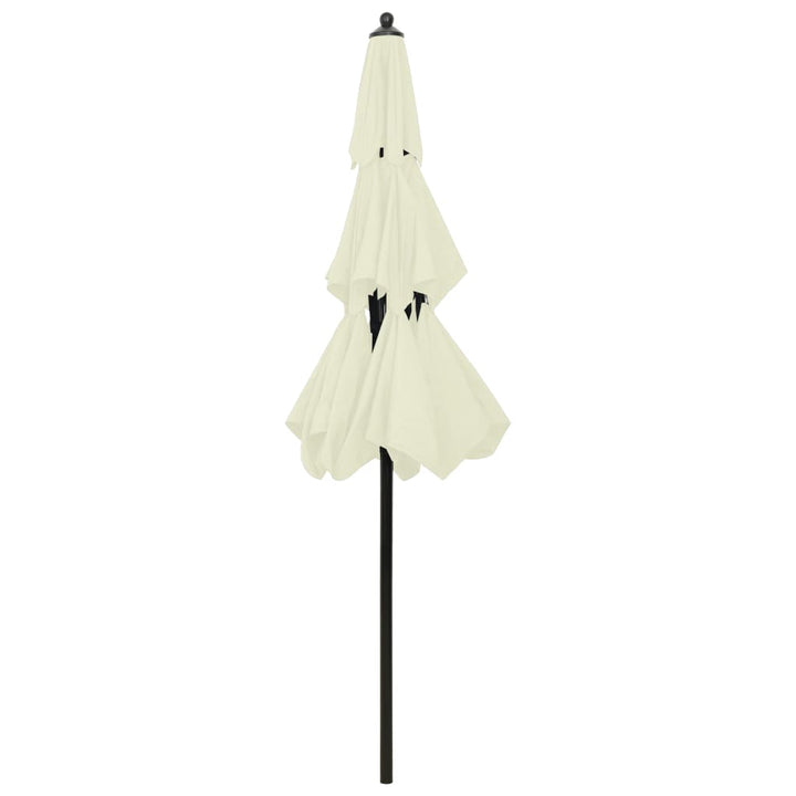 parasol 2,5 m aluminiumsstang 3 niveauer sandfarvet