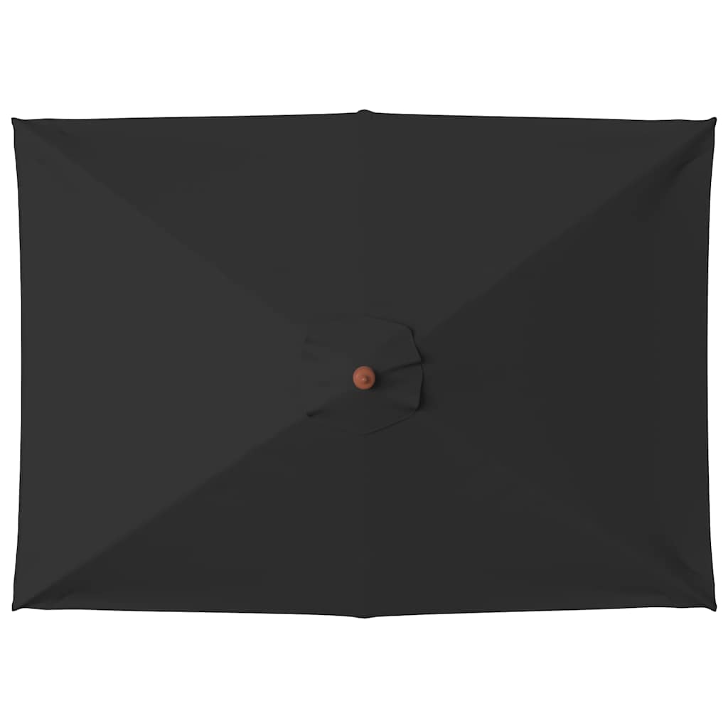 haveparasol 150x200 cm træstang sort