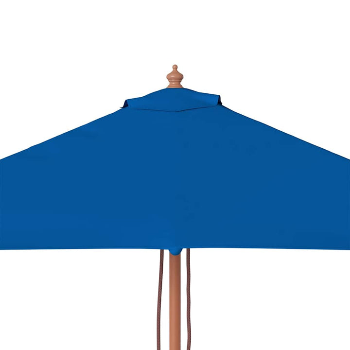 haveparasol 150x200 cm træstang blå
