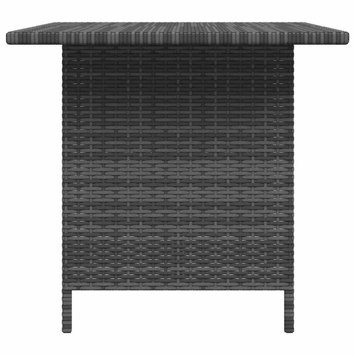 havebord 110x70x65 cm polyrattan grå