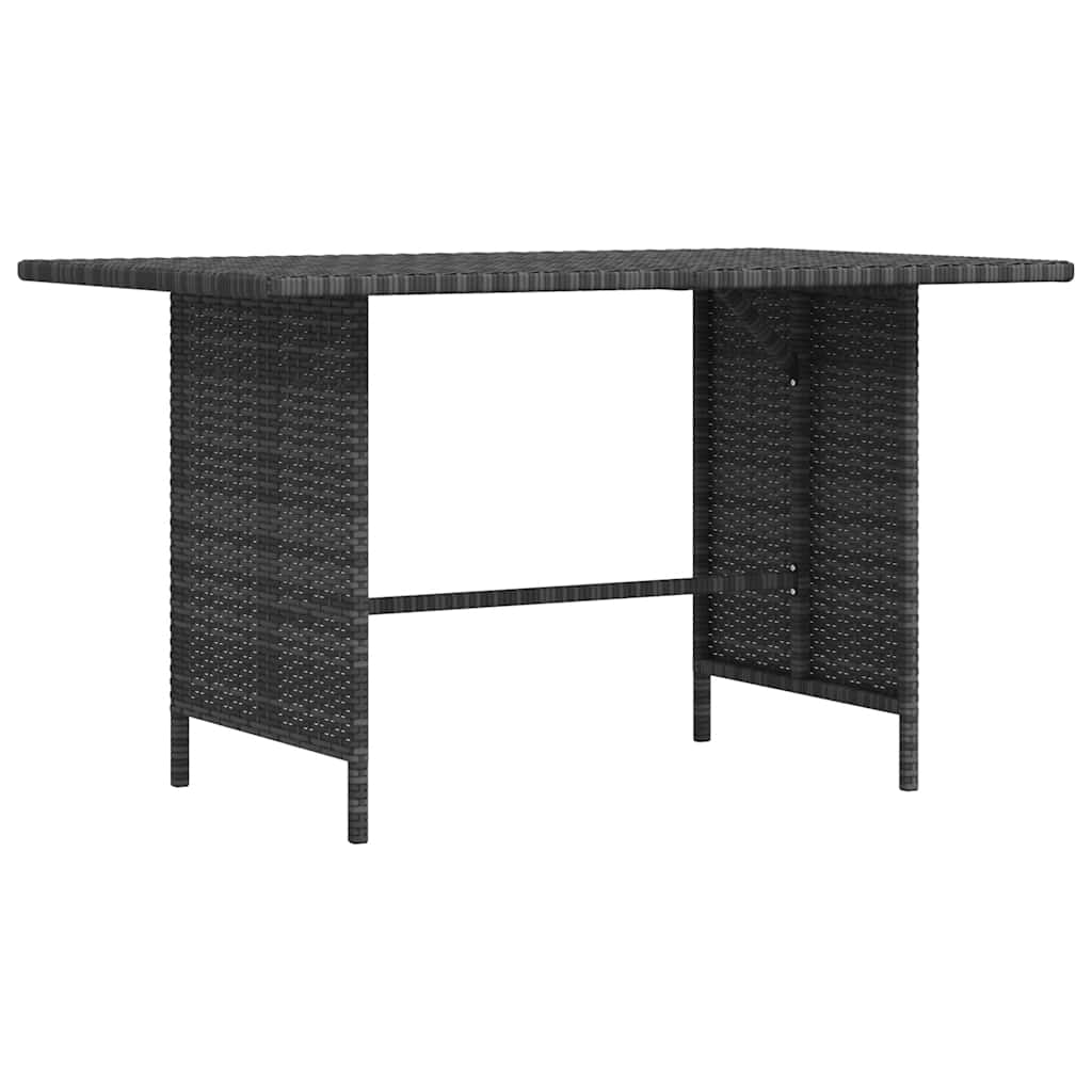 havebord 110x70x65 cm polyrattan grå