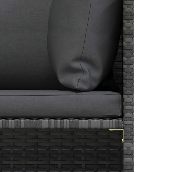 sofasæt 5 dele med hynder polyrattan grå