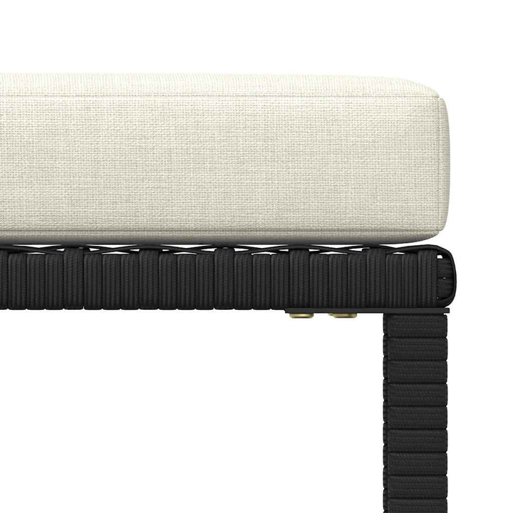 sofasæt til haven 4 dele med hynder polyrattan sort