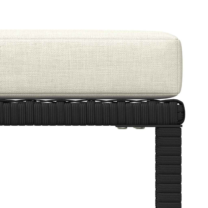 sofasæt til haven 4 dele med hynder polyrattan sort