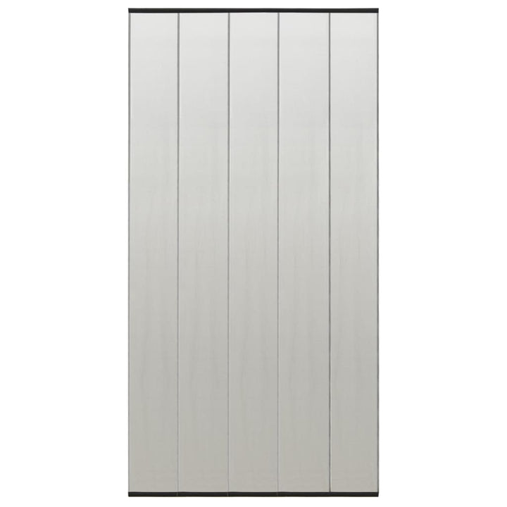 insektskærm til dør med netgardin i 5 dele 120x240 cm sort