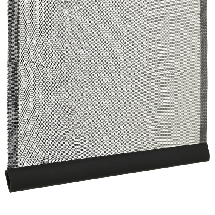 insektskærm til dør med netgardin i 5 dele 120x240 cm sort