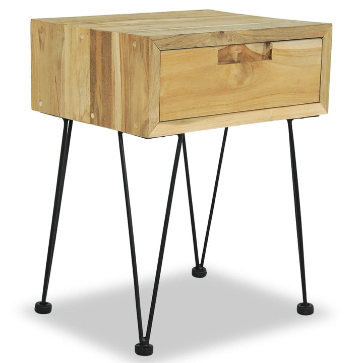 sengeborde 2 stk. 40x30x50 cm massivt teaktræ