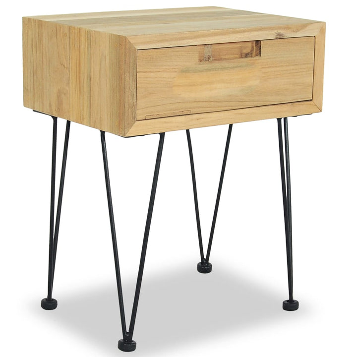 sengeborde 2 stk. 40x30x50 cm massivt teaktræ