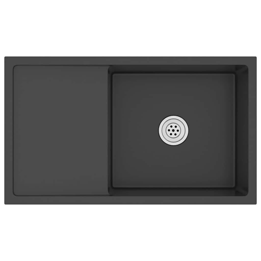 håndlavet køkkenvask rustfrit stål sort