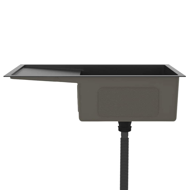 håndlavet køkkenvask rustfrit stål sort