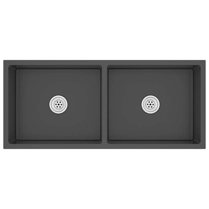 håndlavet køkkenvask rustfrit stål sort