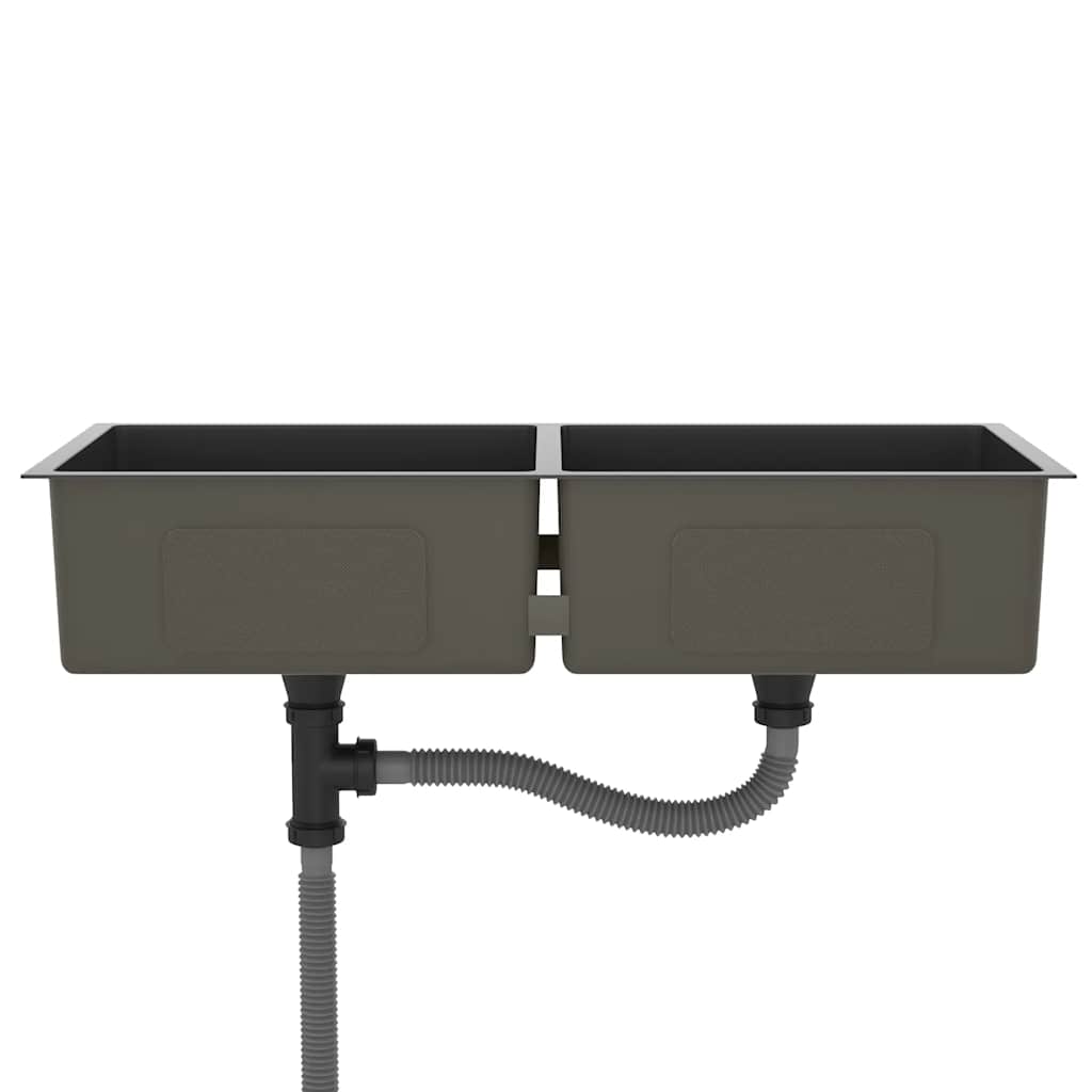 håndlavet køkkenvask rustfrit stål sort