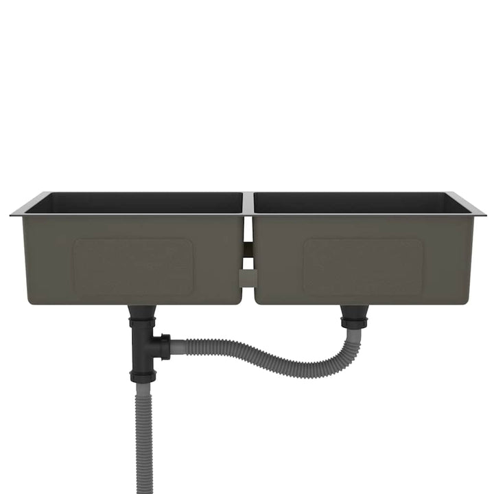 håndlavet køkkenvask rustfrit stål sort