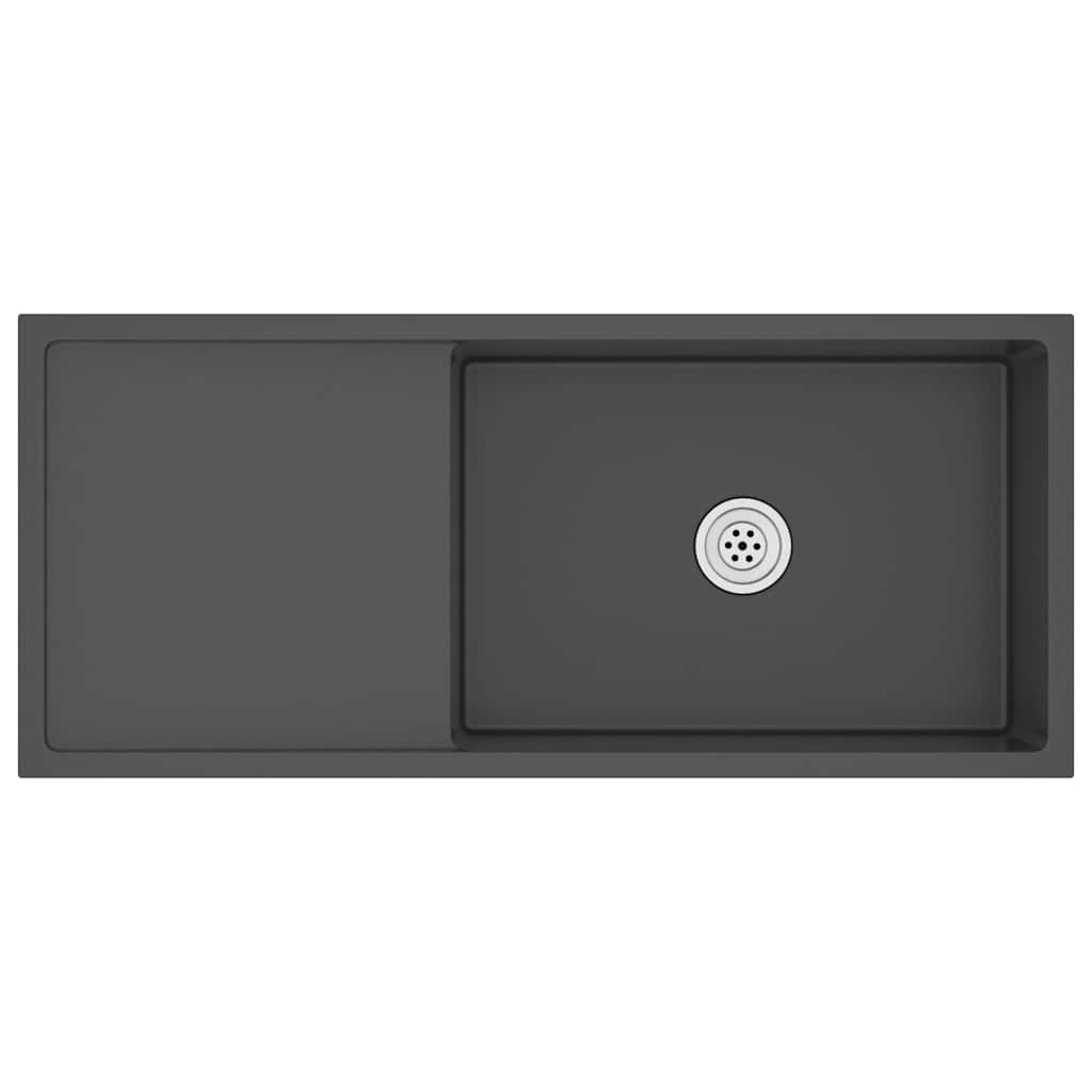 håndlavet køkkenvask rustfrit stål sort