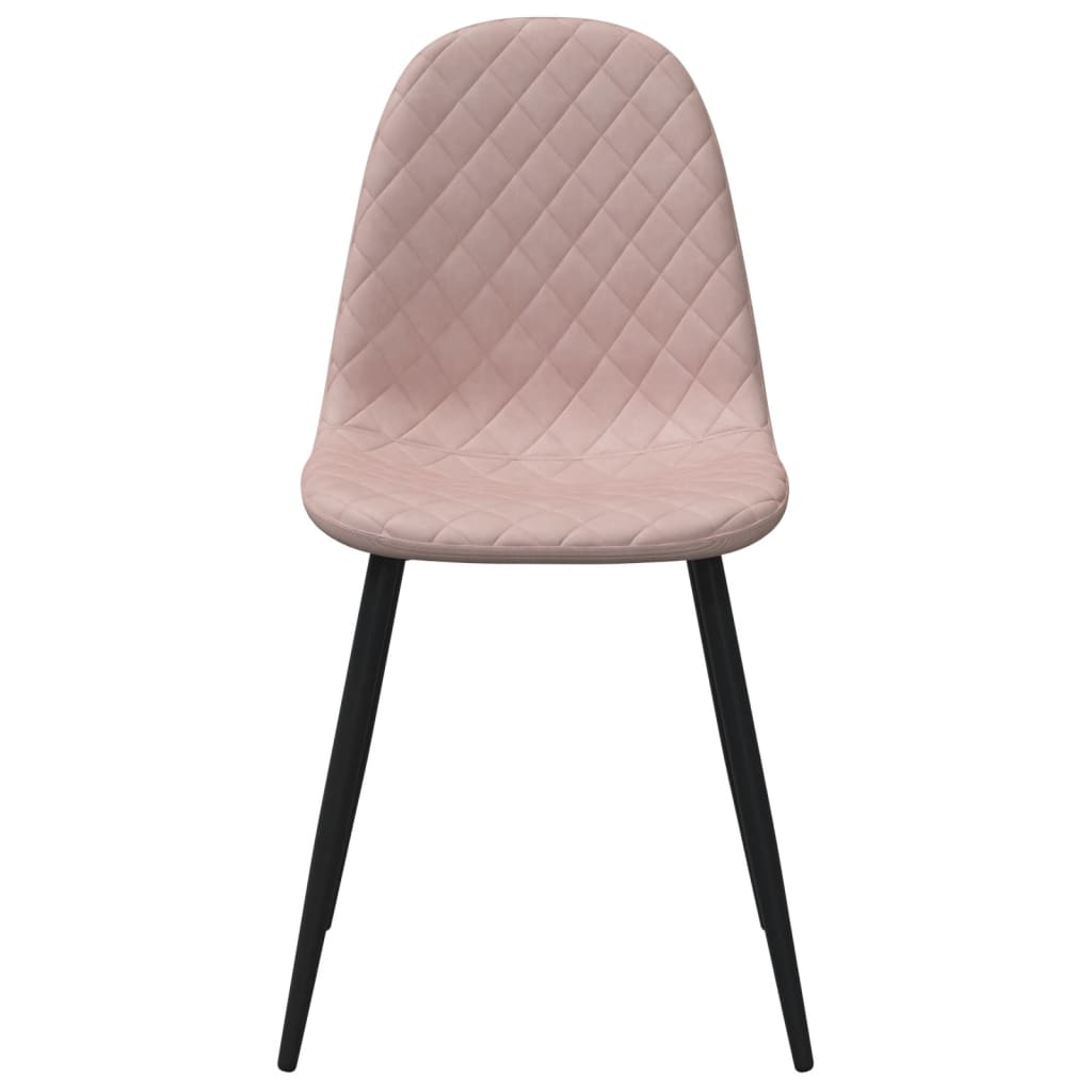 spisebordsstole 2 stk. velour lyserød