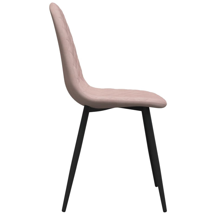 spisebordsstole 2 stk. velour lyserød
