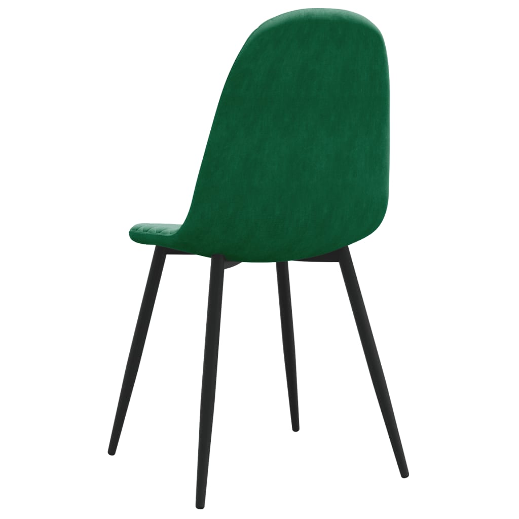 spisebordsstole 4 stk. velour mørkegrøn