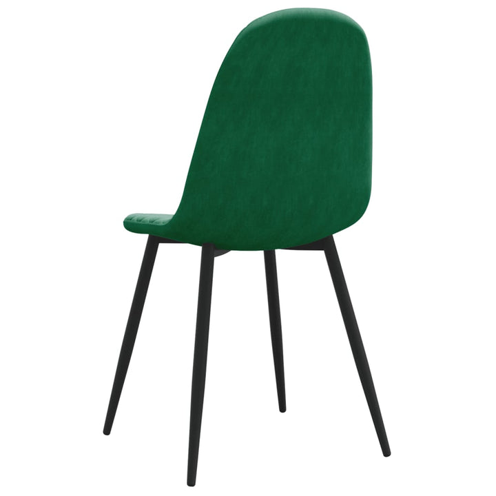 spisebordsstole 4 stk. velour mørkegrøn