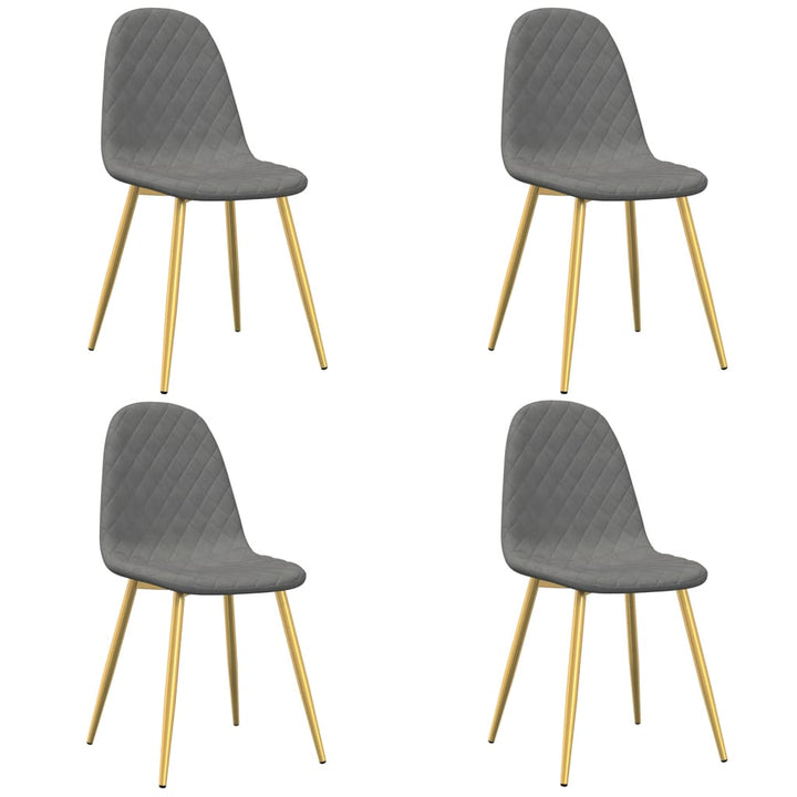 spisebordsstole 4 stk. velour lysegrå
