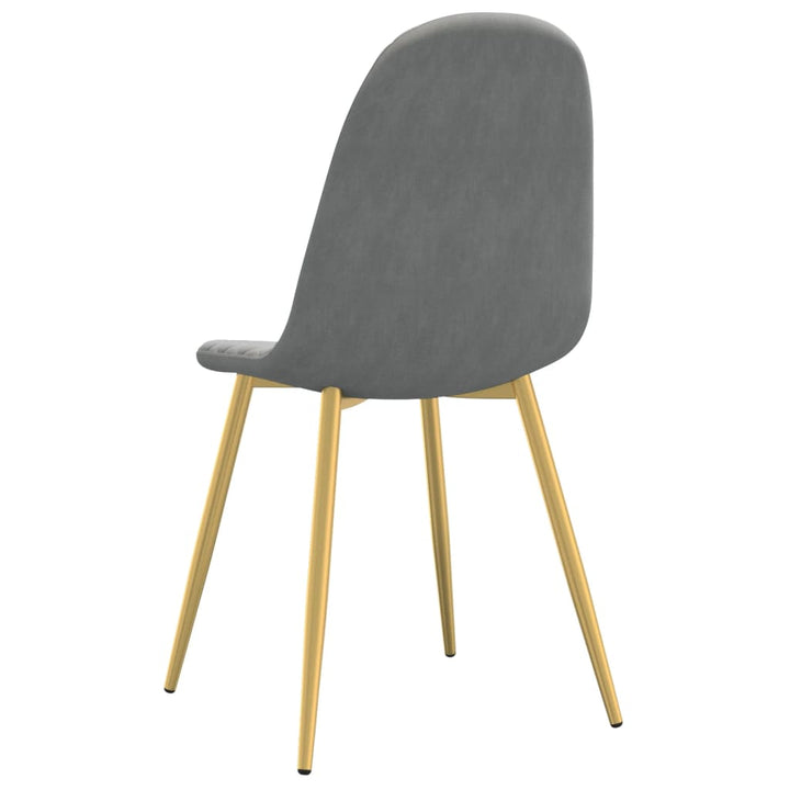 spisebordsstole 4 stk. velour lysegrå