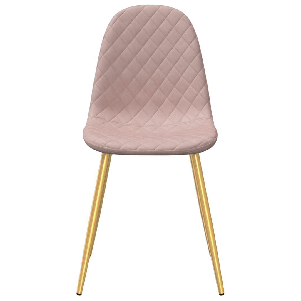 spisebordsstole 4 stk. velour lyserød