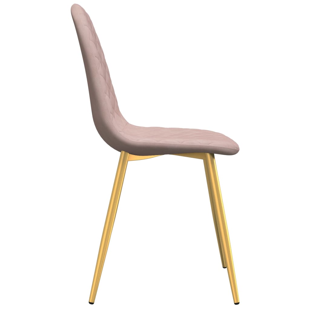 spisebordsstole 4 stk. velour lyserød