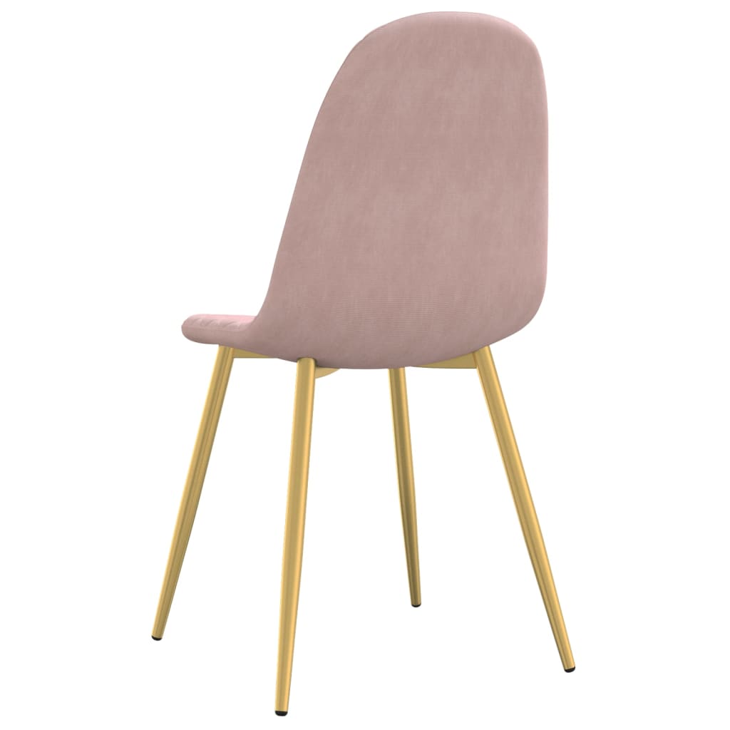spisebordsstole 4 stk. velour lyserød