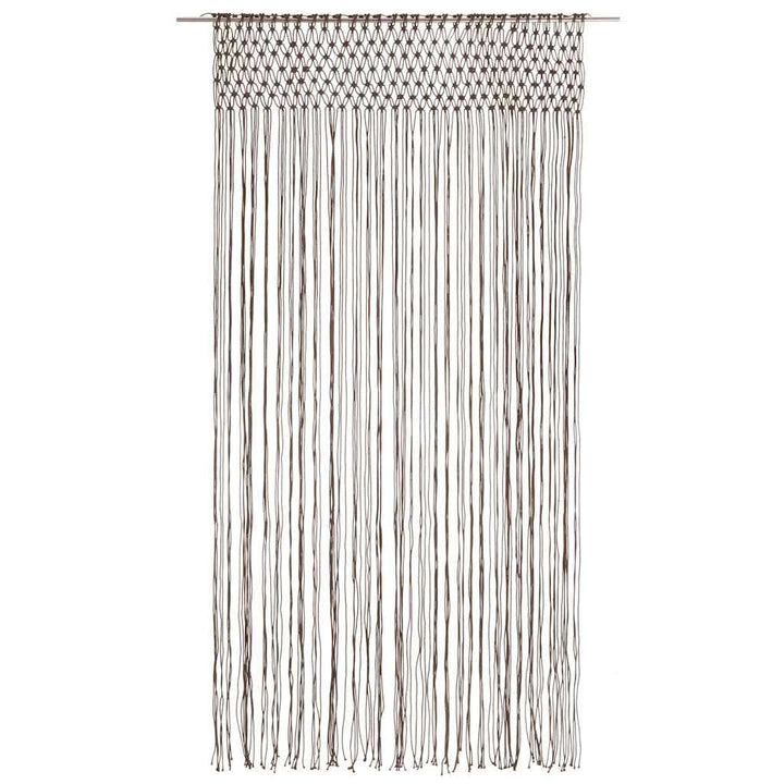macramégardin 140x240 cm bomuld gråbrun