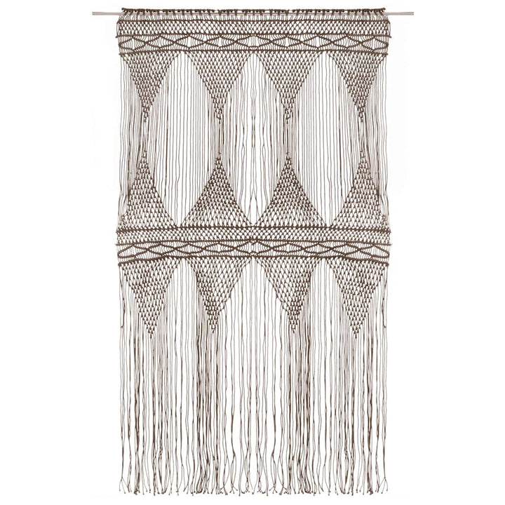 macramégardin 140x240 cm bomuld gråbrun