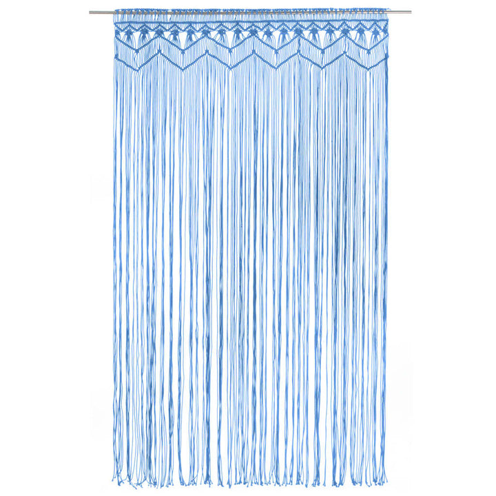macramégardin 140x240 cm bomuld blå