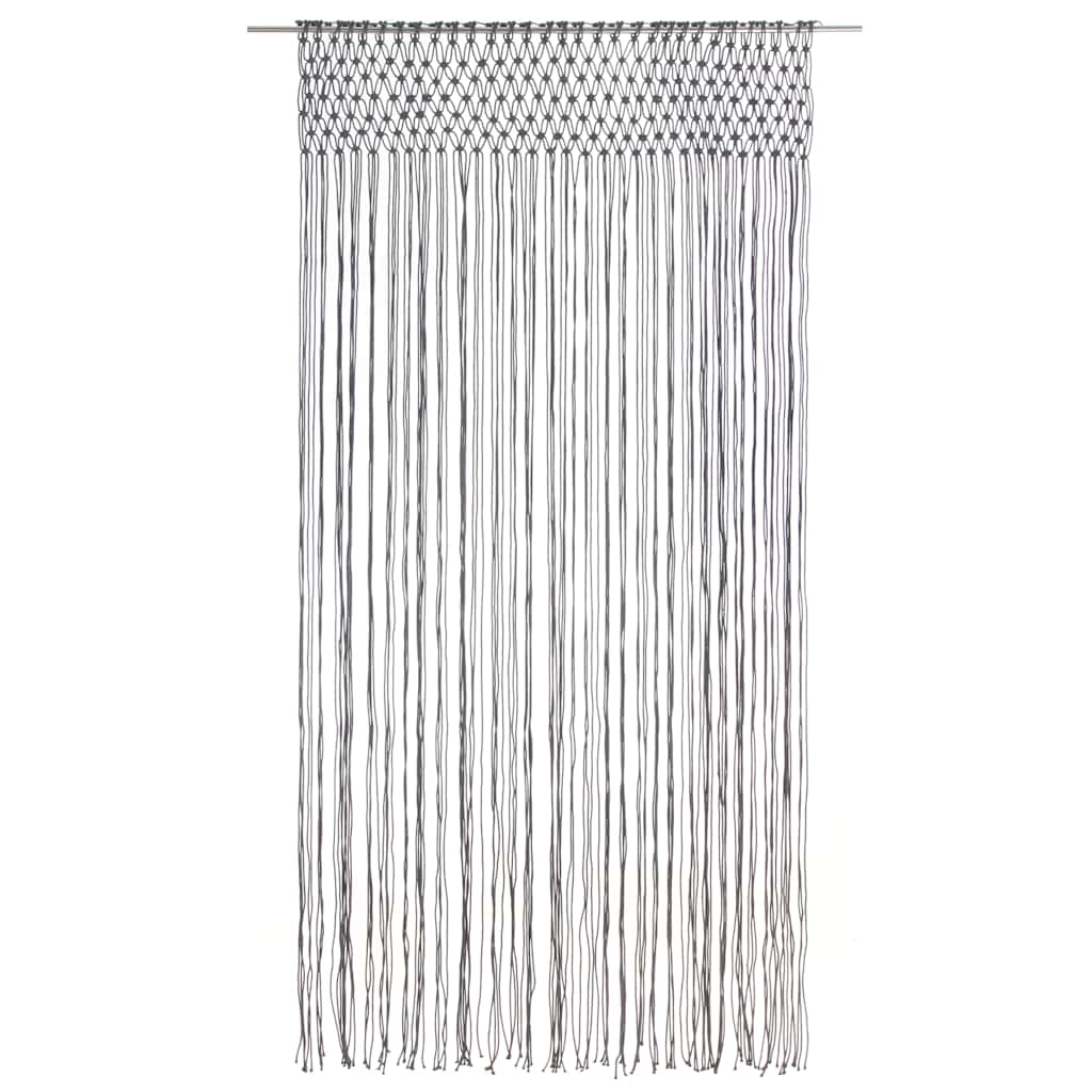 macramégardin 140x240 cm bomuld antracitgrå