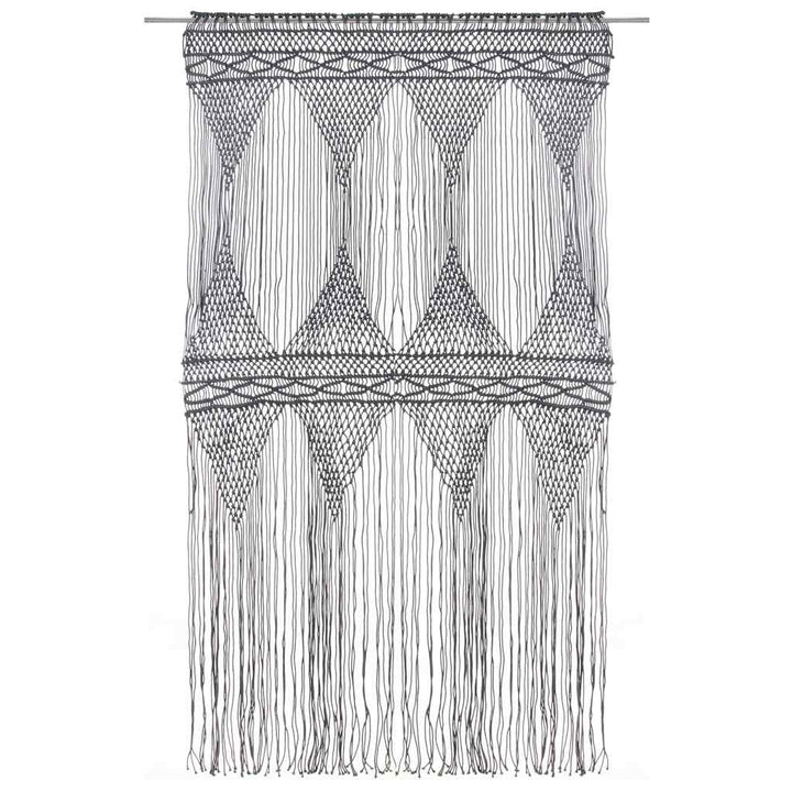 macramégardin 140x240 cm bomuld antracitgrå