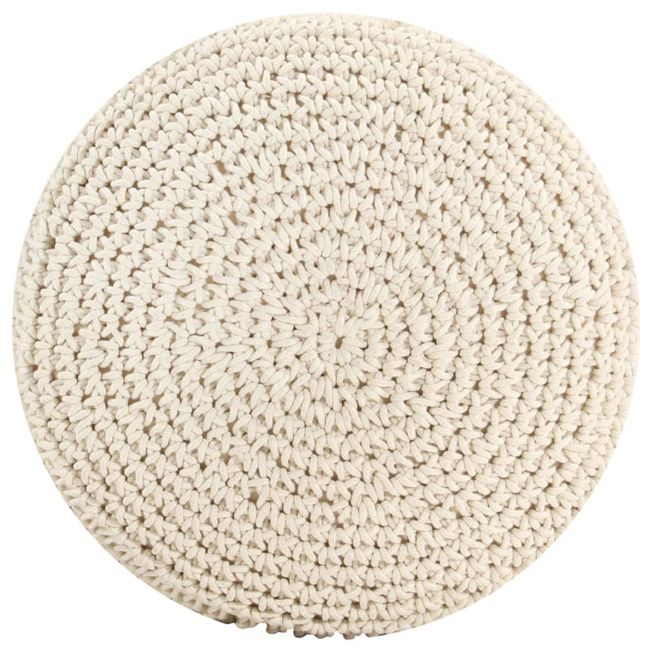 håndlavet macramépuf 45x30 cm bomuld