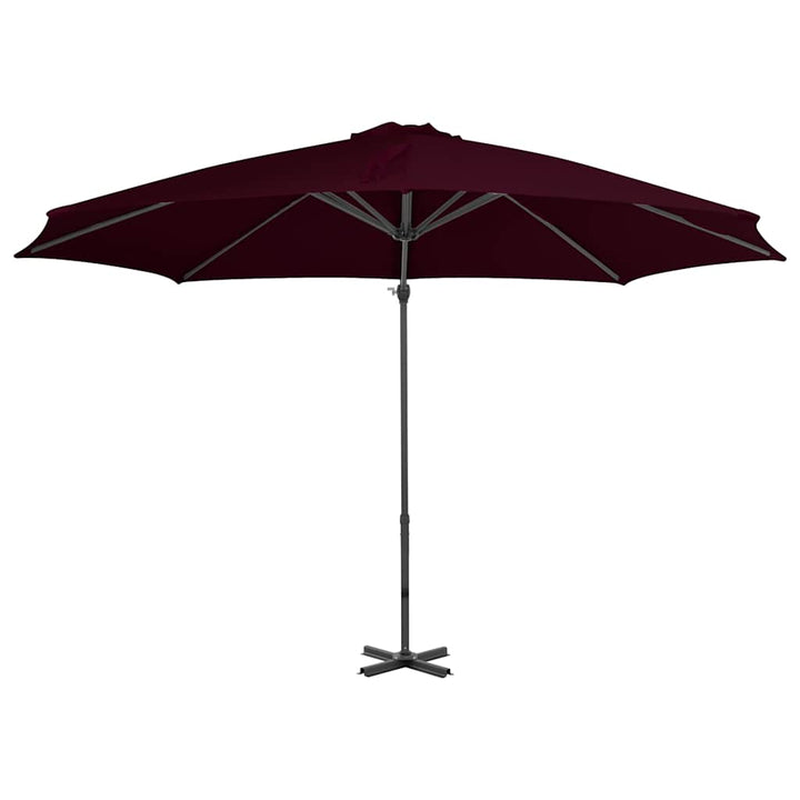 hængeparasol 300 cm aluminiumsstang rød