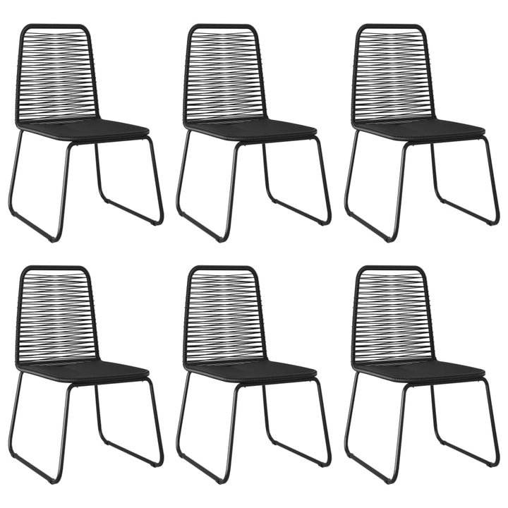 havestole 6 stk. polyrattan sort