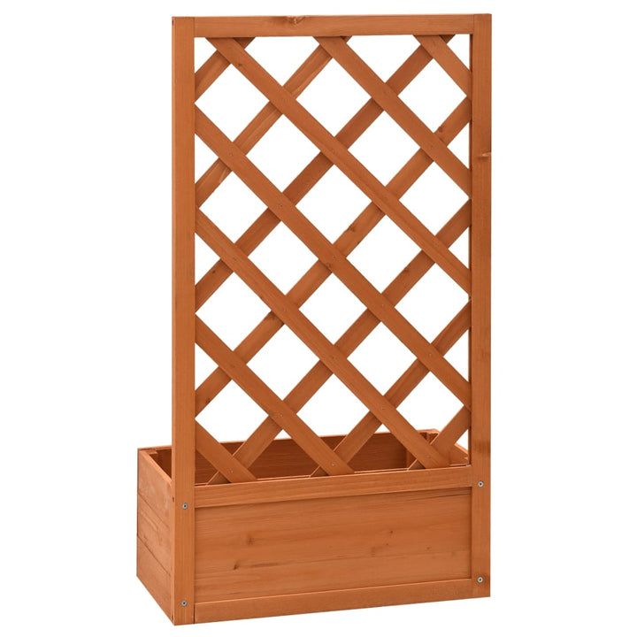 plantekasse med espalier 50x25x90 cm massivt fyrretræ