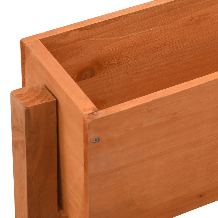 foldbar plantekasse 60x14x75 cm massivt fyrretræ orange