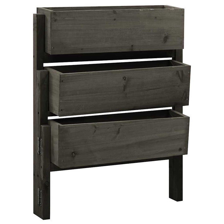foldbar plantekasse 60x14x75 cm massivt fyrretræ grå