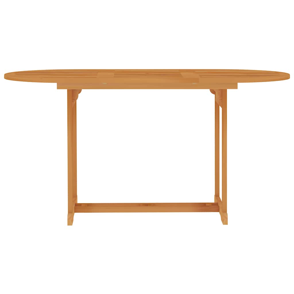havebord 150x90x75 cm massivt teaktræ