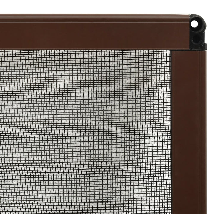 plisseret insektnet til vinduer aluminium 80x100 cm brun