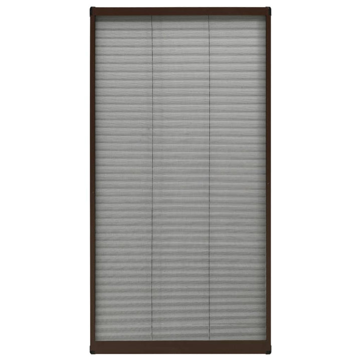plisseret insektnet til vinduer 80x160 cm aluminium brun