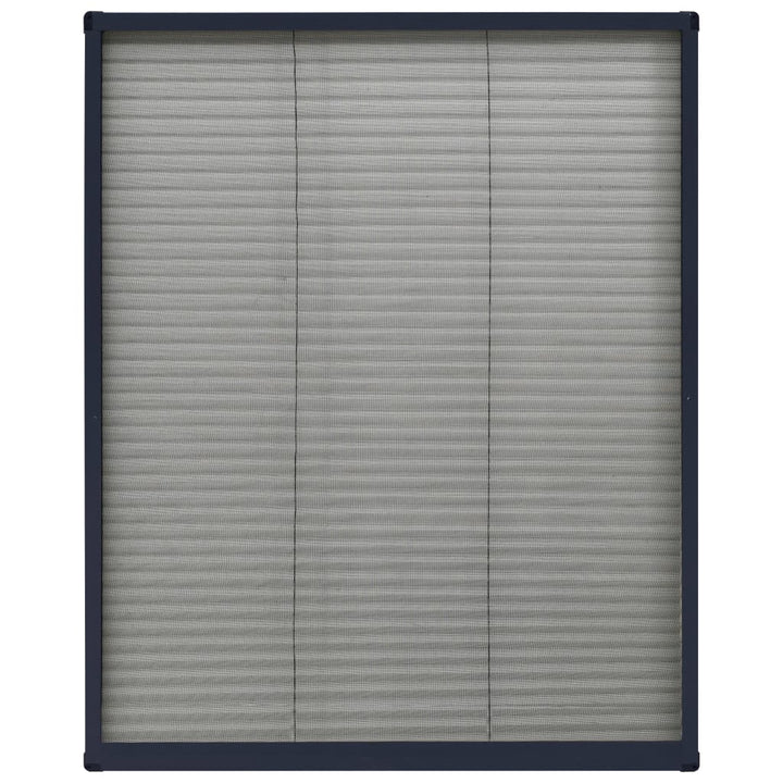 plisseret insektnet til vinduer 60x80 cm aluminium antracitgrå