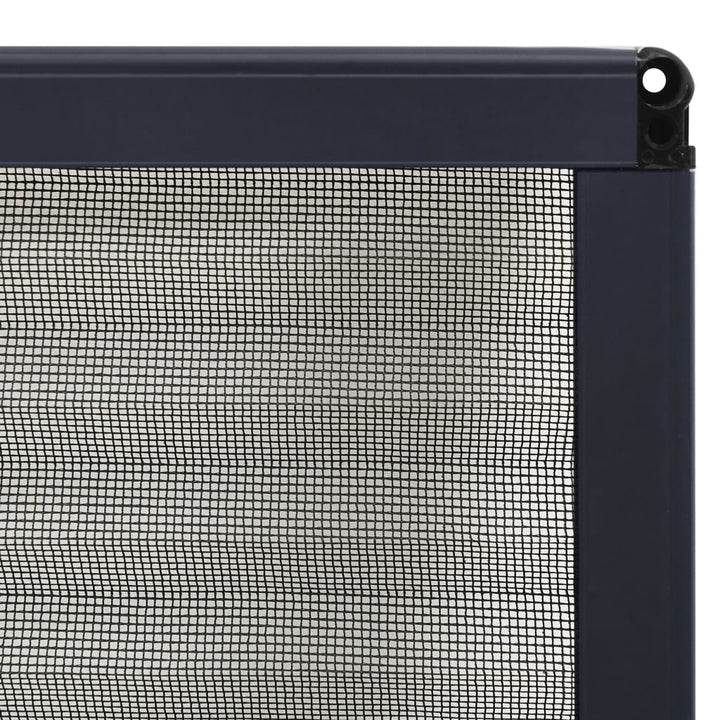 plisseret insektnet til vinduer 60x80 cm aluminium antracitgrå