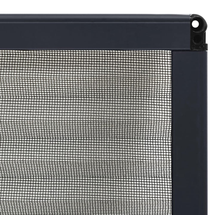 plisseret insektnet til vinduer 80x120 cm aluminium antracitgrå