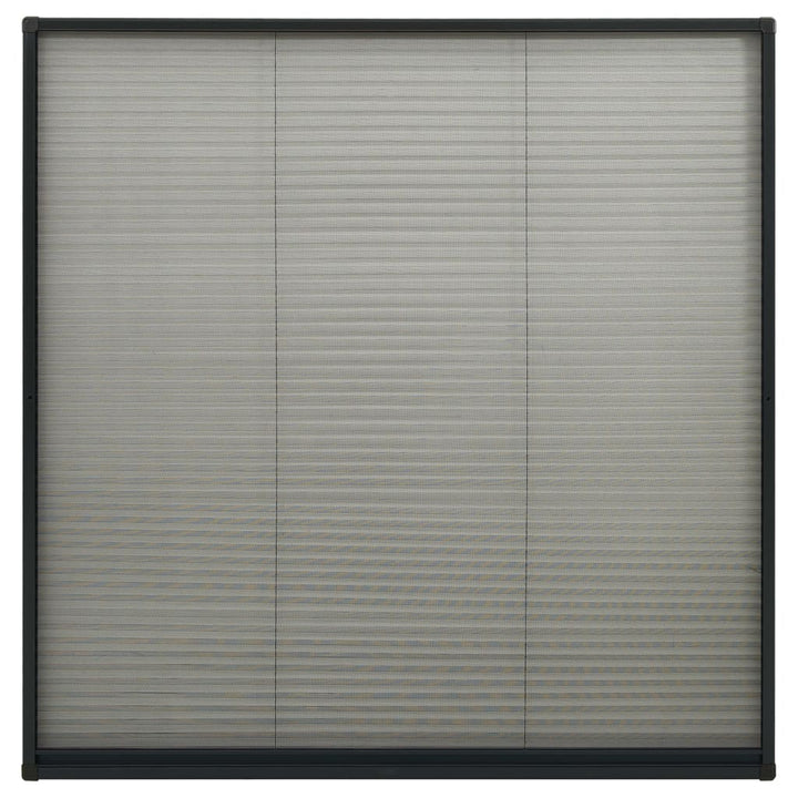 plisseret insektnet til vinduer 120x120 cm aluminium antracit