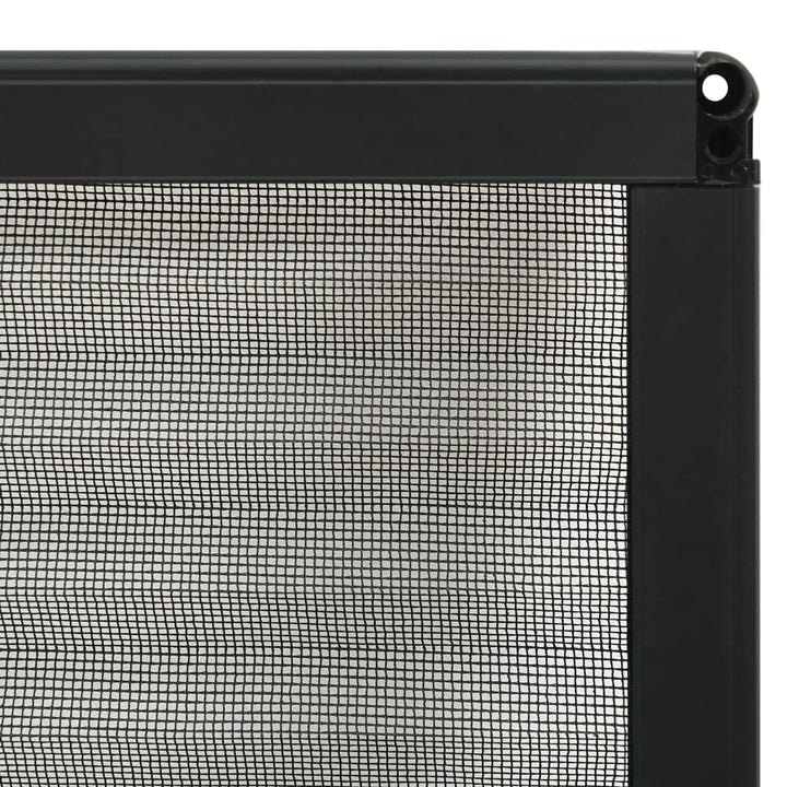 plisseret insektnet til vinduer 80x160 cm aluminium antracitgrå