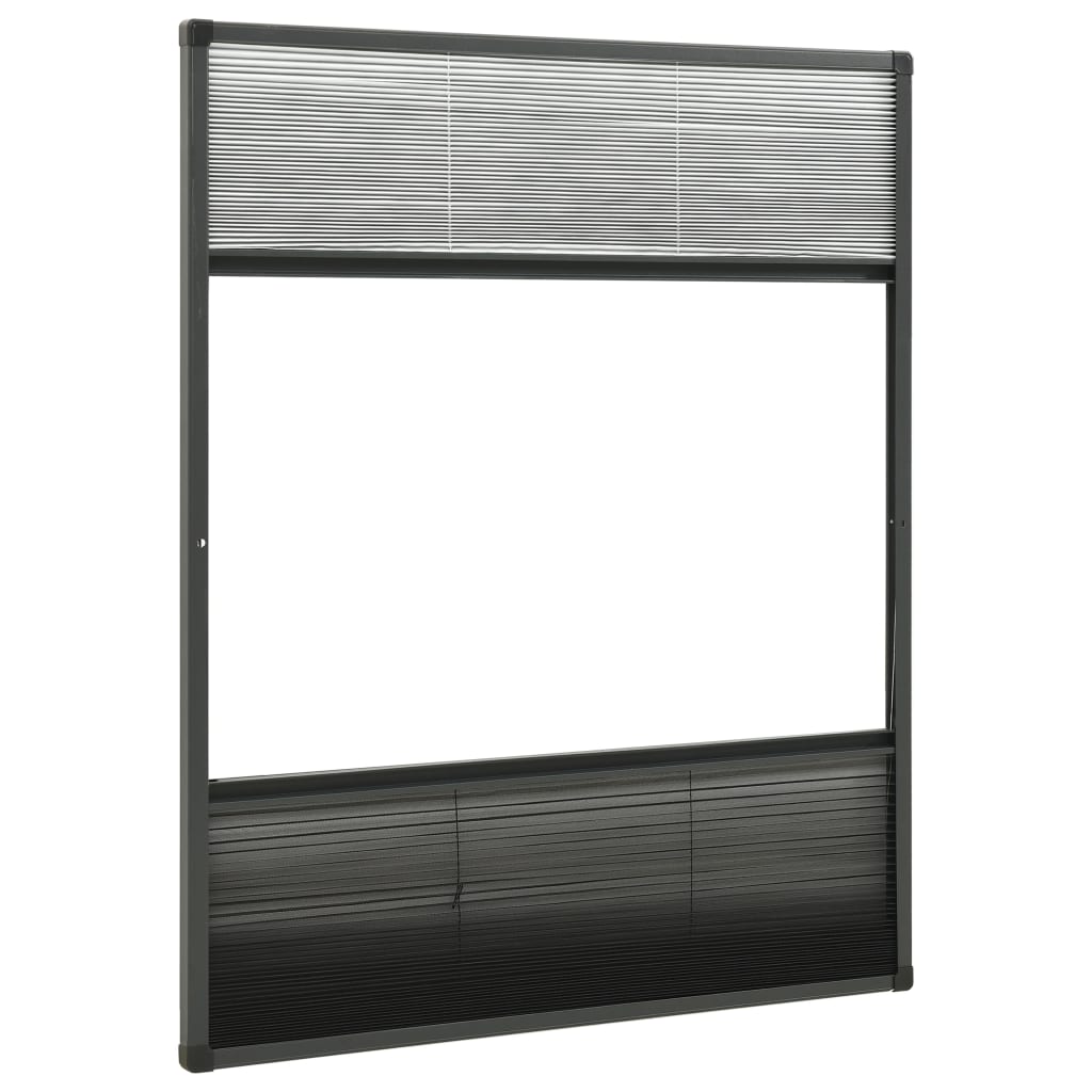 plisseret insektnet til vinduer aluminium 60x80 cm med skygge